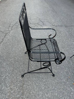 Beautiful Wrought Iron Woodard Patio Set Rocker and Side Table *