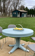 Refinished Table w/4 Chairs! ~ Multiple uses for this set...