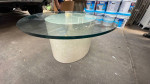 glass top coffee table
