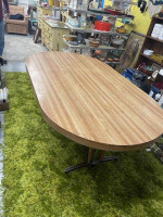 Cool Retro kitchen table - [butcher block style top] - nice