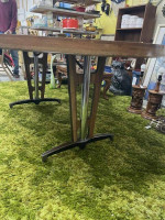 Cool Retro kitchen table - [butcher block style top] - nice