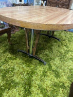 Cool Retro kitchen table - [butcher block style top] - nice