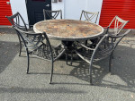 Beautiful Stone-top Patio Set Large Table and 6 Chairs ***