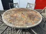 Beautiful Stone-top Patio Set Large Table and 6 Chairs ***