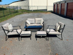 Beautiful Conversation Set Couch, 2 Oversized Chairs,Table ETC. OBO