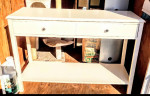 Cedar Springs Rectangular White Wood 2 Drawer Console Table