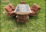 Beautiful Aluminum Patio Set Large Table and 6 Chairs LOWERED OBO