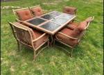 Beautiful Aluminum Patio Set Large Table and 6 Chairs LOWERED OBO