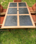 Beautiful Aluminum Patio Set Large Table and 6 Chairs LOWERED OBO