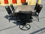 Beautiful Aluminum Patio Set Large Table and 6 Chairs LOWERED OBO