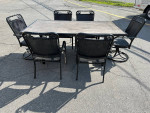Beautiful Aluminum Patio Set Large Table and 6 Chairs LOWERED OBO