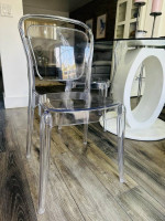 Round glass table and chairs