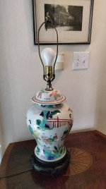 Asian Porcelain Chinoiserie Ginger Jar Table Lamp