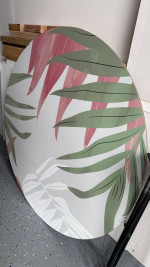 Custom Inside Weather round dining table