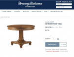 $7,000 Tommy Bahama small dining table and 4 chairs set