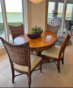 $7,000 Tommy Bahama small dining table and 4 chairs set