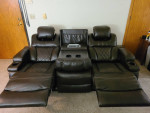 Power Recling Sofa With Drop Down Table