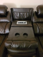Power Recling Sofa With Drop Down Table