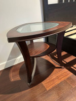 Solid wood end table