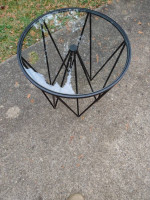 Stylish mid century glass-top table