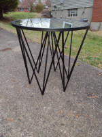Stylish mid century glass-top table