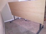 Large flip-top utility table with casters