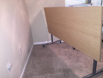 Large flip-top utility table with casters