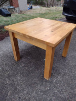 Solid butcher block table