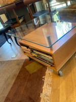 Glass top coffee table