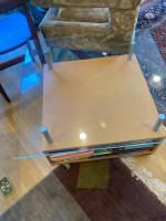 Glass top coffee table