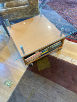 Glass top coffee table