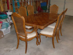 Dining room table, chairs & buffet