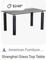 Table Glass Black