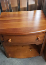 Solid Wood Side Table with Drawer