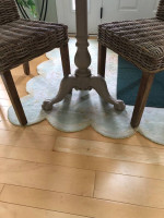 Sharp 3pc Pedestal Dining Table & Chairs 30 x 30