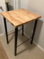Bar table wood/steel