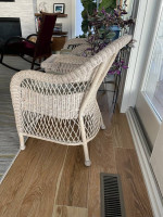 Wicker side chairs and table