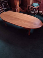 Solid maple surfboard- shape coffee table