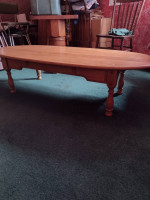 Solid maple surfboard- shape coffee table