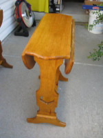 2 Mid Century Pine Drop Leaf Side Table