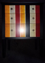 Pier One Multi Color Side Table GREAT SHAPE 26 W x 32 H x 14 D