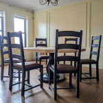 Poker table with 6 chairs