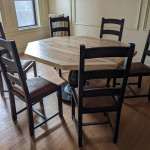 Poker table with 6 chairs