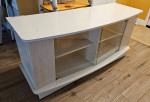 Low Shelving Table With Glass Doors - Office table or TV Stand