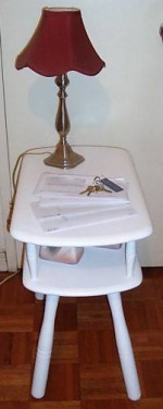 Two Tier / Shelf Wood End Table