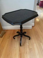BOMBAY Paint Decorated Pedestal Base Side/End Table
