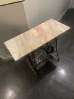 Old school marble singer legs table