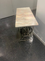 Old school marble singer legs table