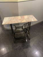 Old school marble singer legs table