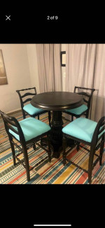 Pub table & four stools